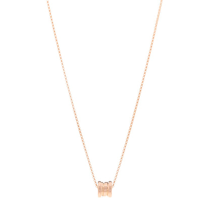 Bulgari 18K Rose Gold Mini B.Zero1 Pendant Necklace 1 of 4
