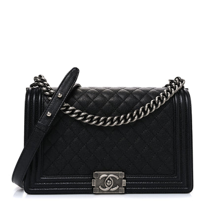 Chanel Caviar Quilted New Medium Boy Flap Black 1 of 10
