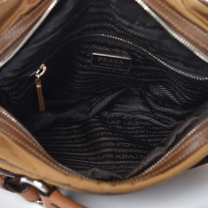 Prada Tessuto Nylon Saffiano Shoulder Bag Tobacco 5 of 8