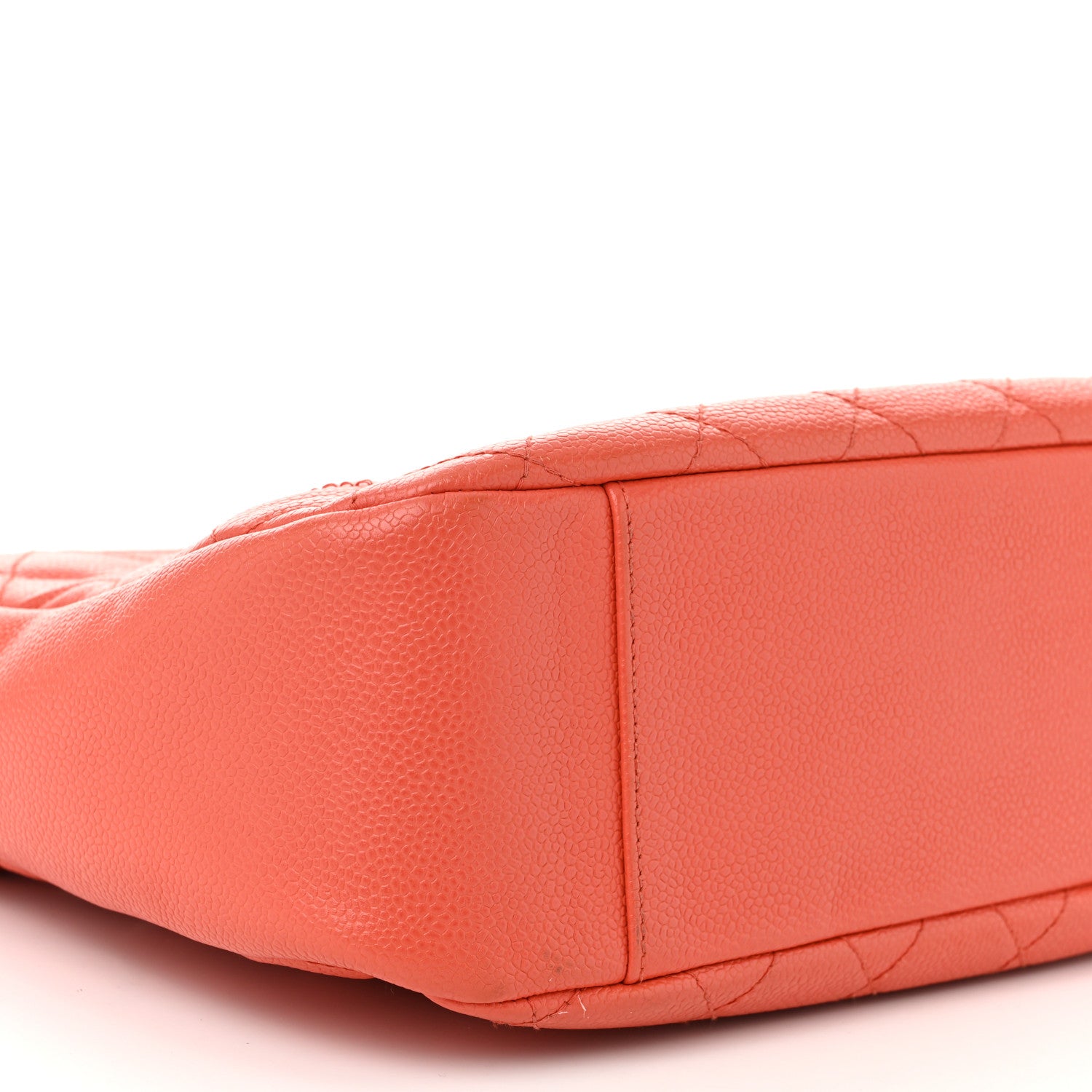 Chanel Caviar Quilted Timeless CC Shoulder Bag Coral 9 of 11