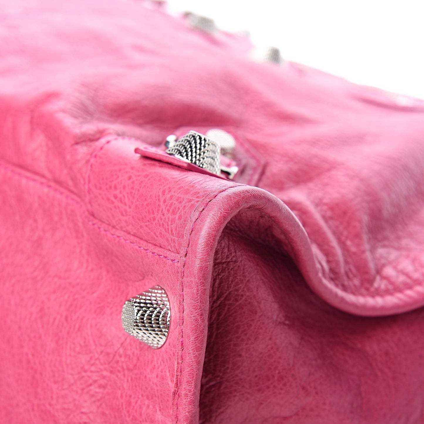 Agneau Giant 21 Silver Hardware Weekender Cyclamen Fucsia