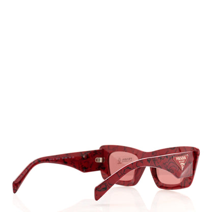 Prada Acetate Symbole Sunglasses SPR 13Z Red Marble 5 of 7