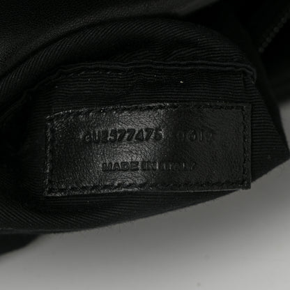 Saint Laurent Lambskin Quilted Monogram Monochrome Small Loulou Puffer Chain Satchel Black 7 of 11