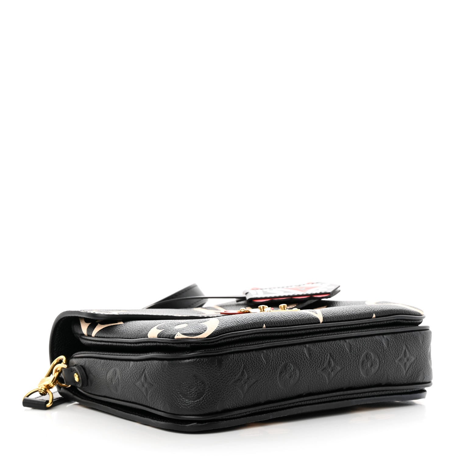 Louis Vuitton LOUIS VUITTON Empreinte Monogram Giant Crafty Pochette Metis Black Creme 4 of 12