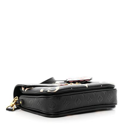 Louis Vuitton LOUIS VUITTON Empreinte Monogram Giant Crafty Pochette Metis Black Creme 4 of 12