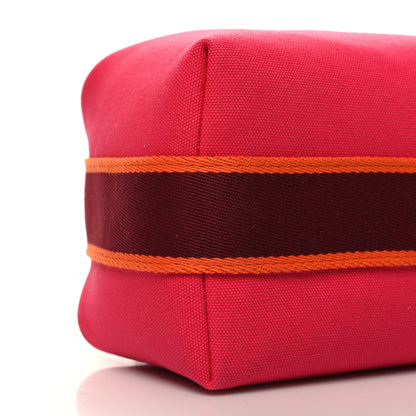 Hermes Canvas Small Bride-A-Brac Pouch Hibiscus 8 of 10