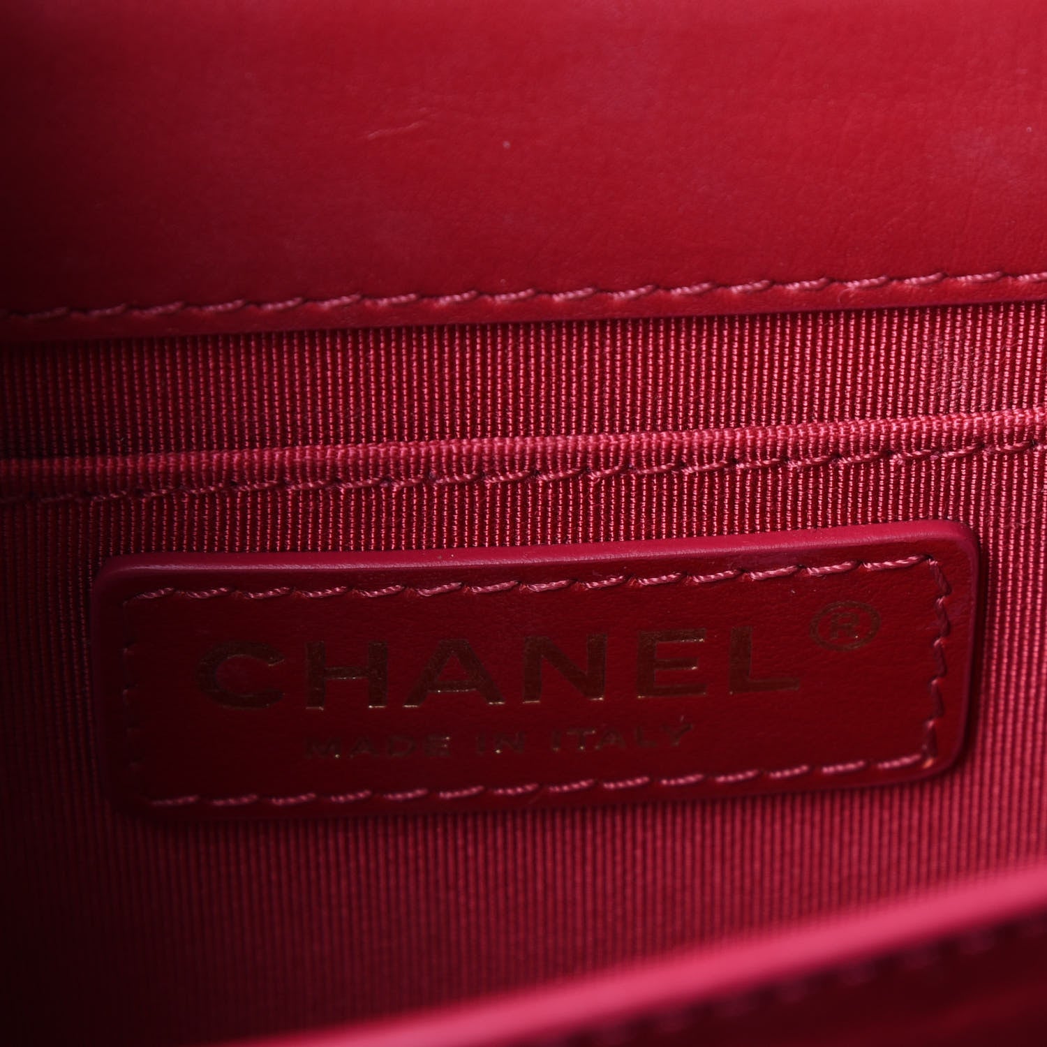 Chanel Lambskin Quilted CC Flap Red 5 of 10