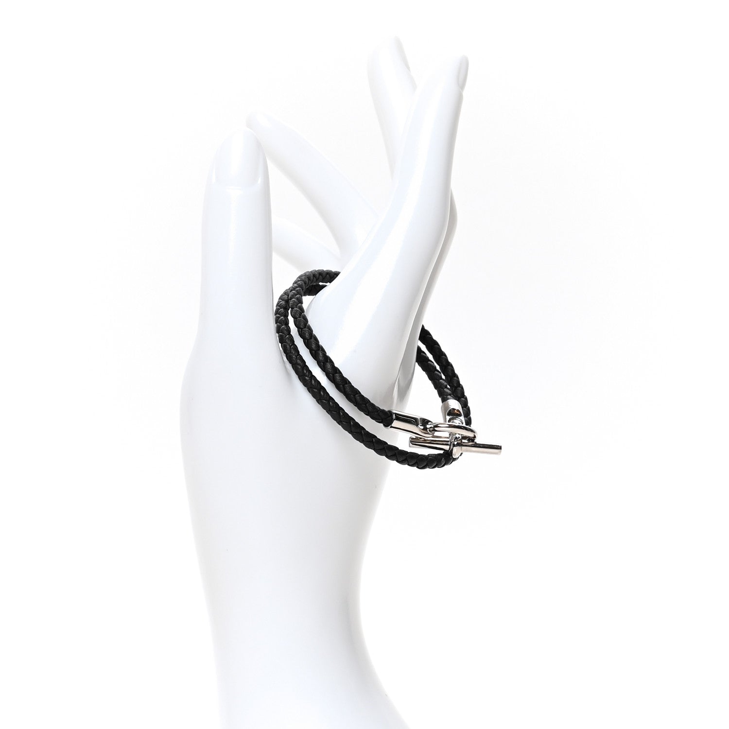 Hermes Swift Double Tour Glenan Bracelet T2 Black 2 of 6