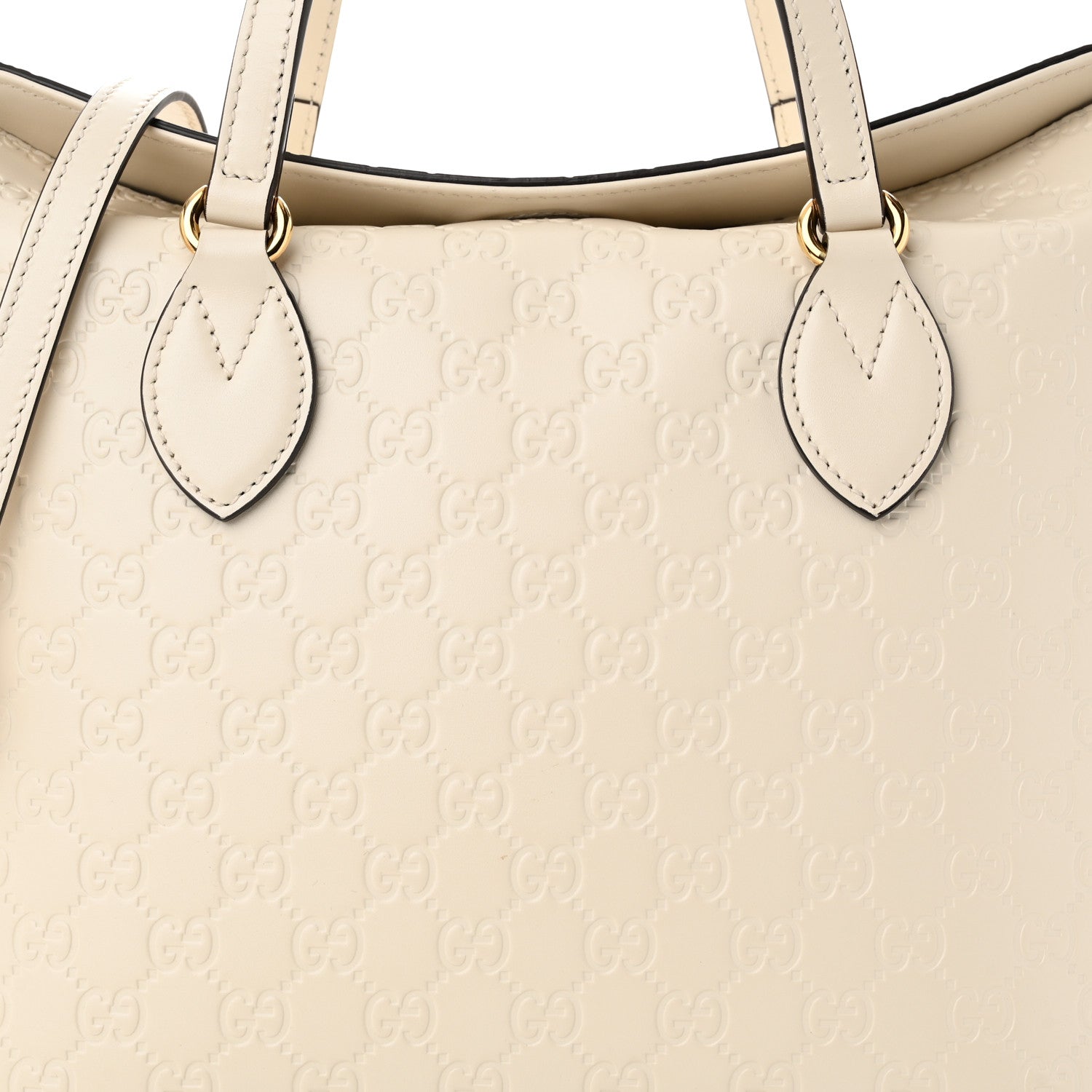 Gucci Guccissima Linea A Foldover Tote Off White 8 of 10
