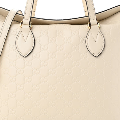 Gucci Guccissima Linea A Foldover Tote Off White 8 of 10
