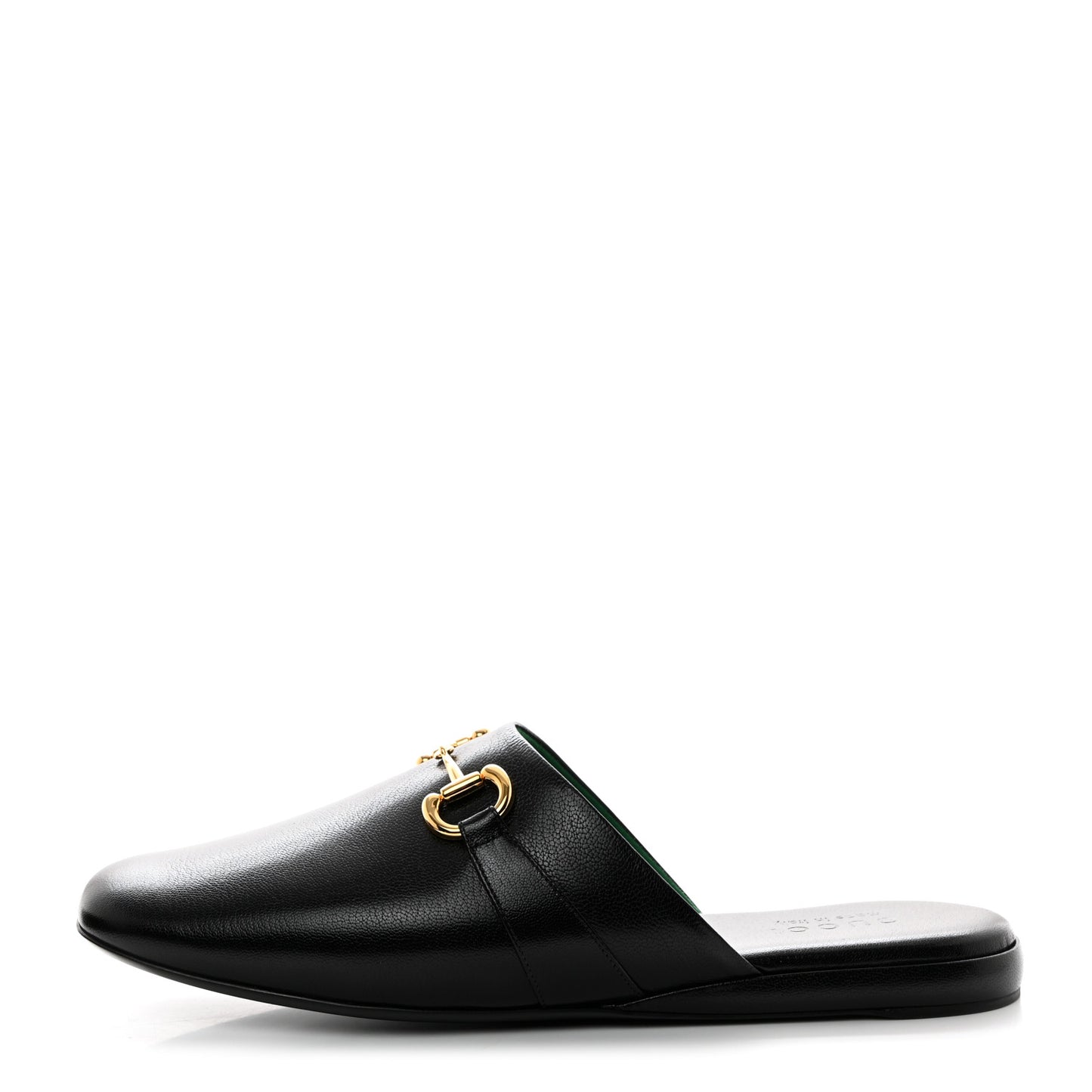 Goatskin Horsebit Men's Pericle Slippers 10 Black