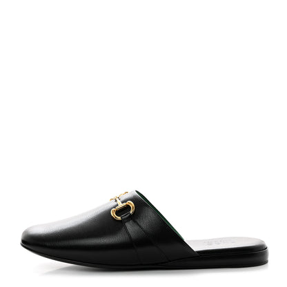 Gucci Goatskin Horsebit Men's Pericle Slippers 10 Black 1 of 9