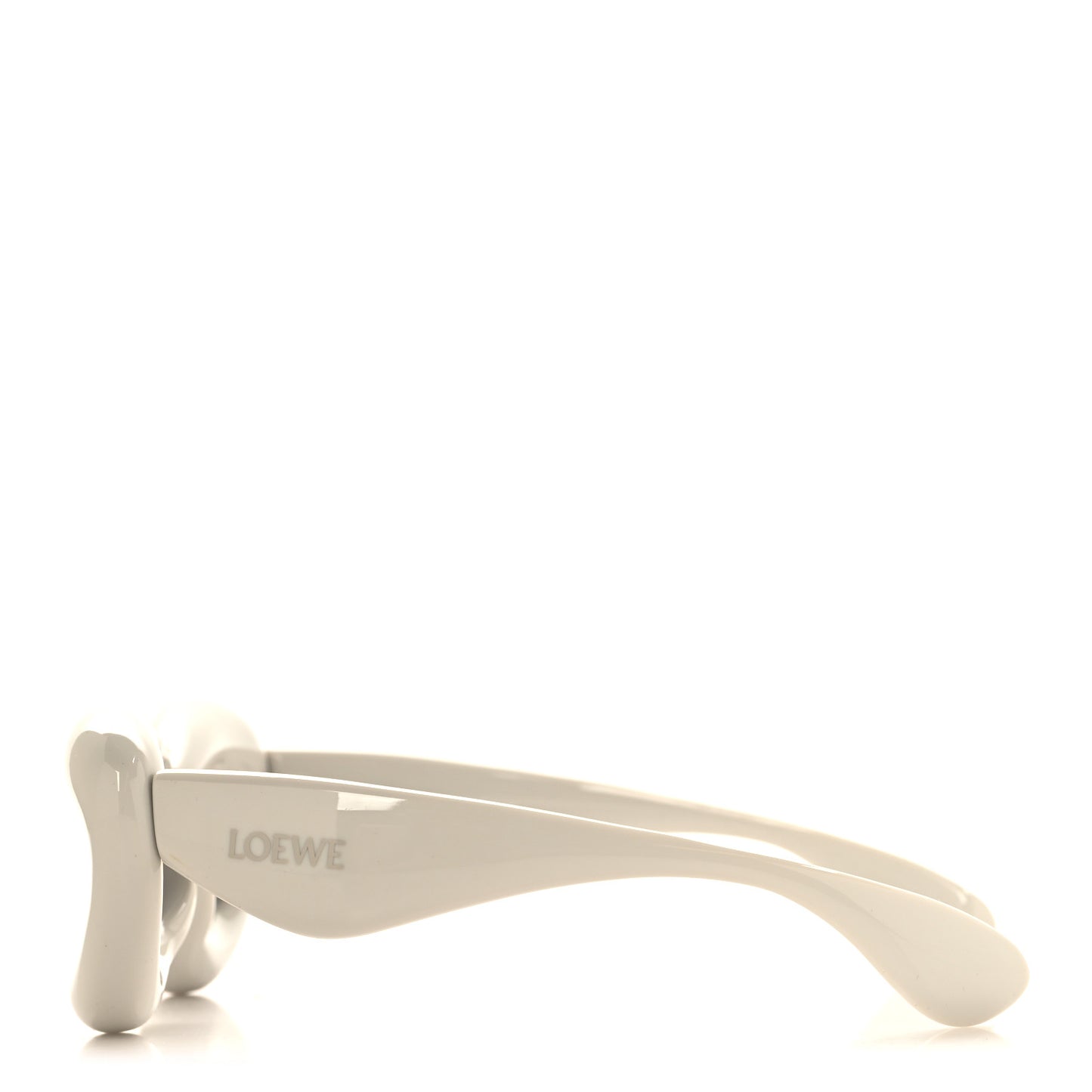 Acetate Inflated Cat-Eye Sunglasses LW40097I White