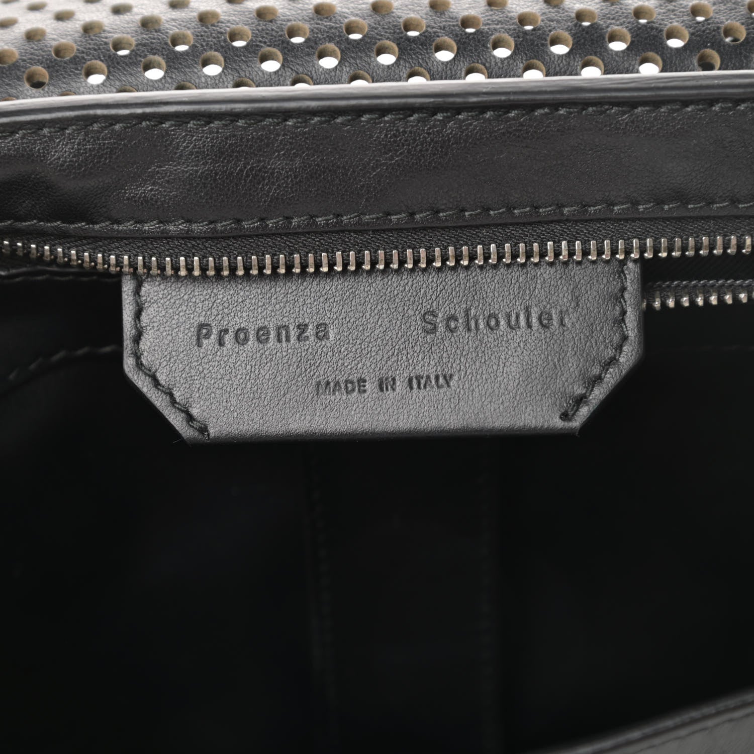 Proenza Schouler Lambskin Perforated Medium PS1 Satchel Black 8 of 12