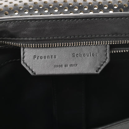 Proenza Schouler Lambskin Perforated Medium PS1 Satchel Black 8 of 12