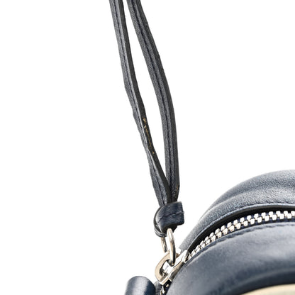 Gucci Vintage Effect Calfskin Matelasse Diagonal Small Torchon GG Marmont Chain Shoulder Bag Blue Agata Mystic White 16 of 17