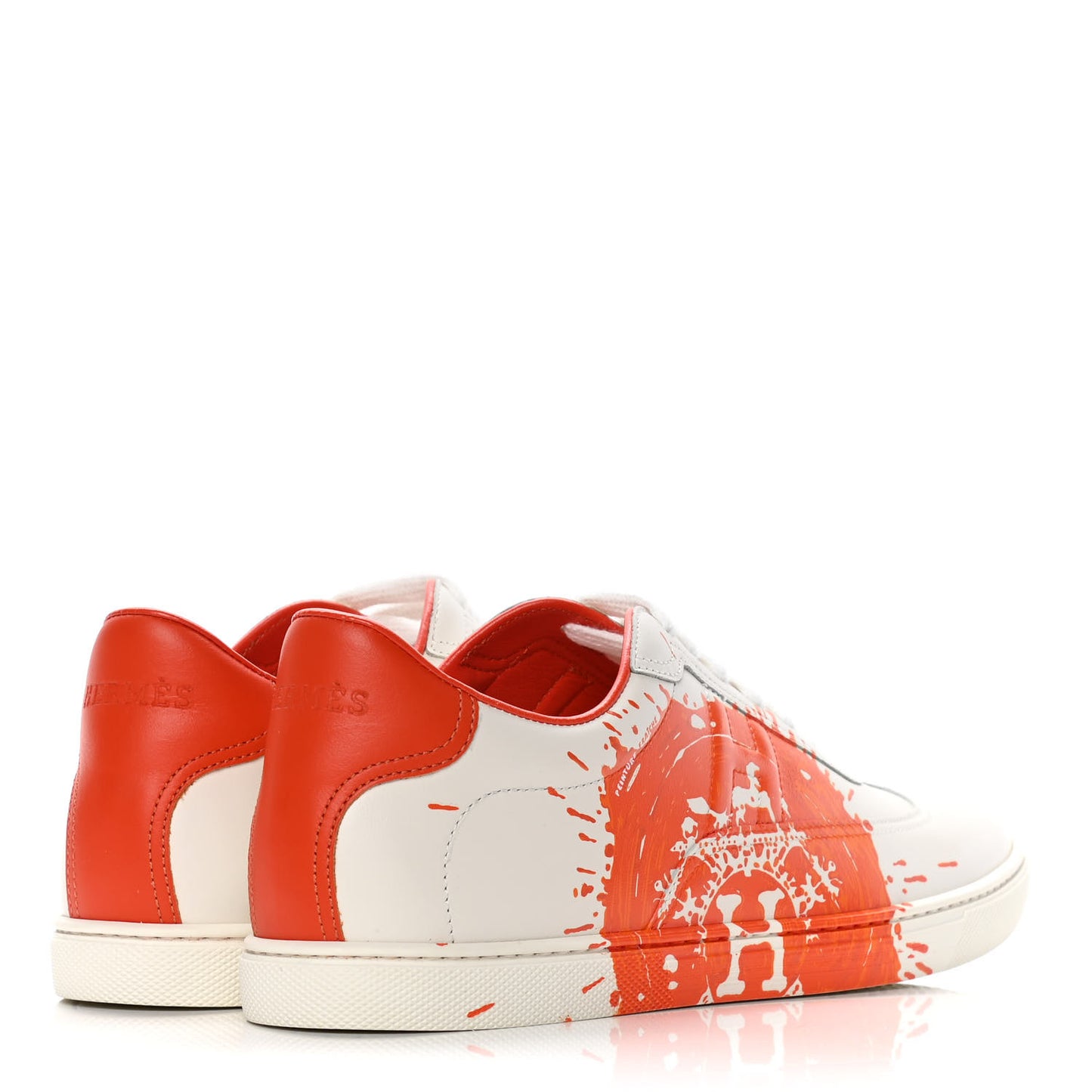 Swift Printed Peinture Fraiche Quicker Sneakers 39 White Orange