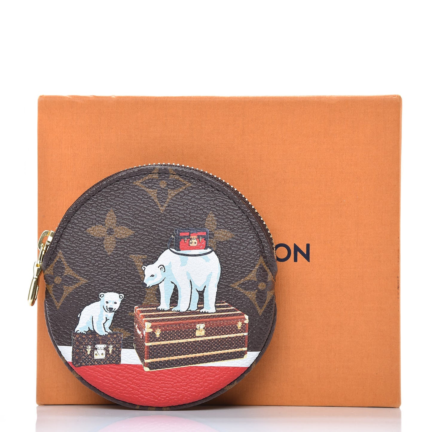 Monogram 2017 Christmas Animation Round Coin Purse