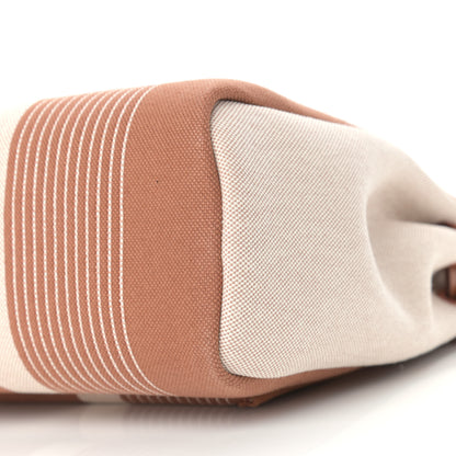 Hermes Vache Hunter Toile H Vibration Herbag Zip Retourne 31 PM Fauve Ecru Beige 10 of 10