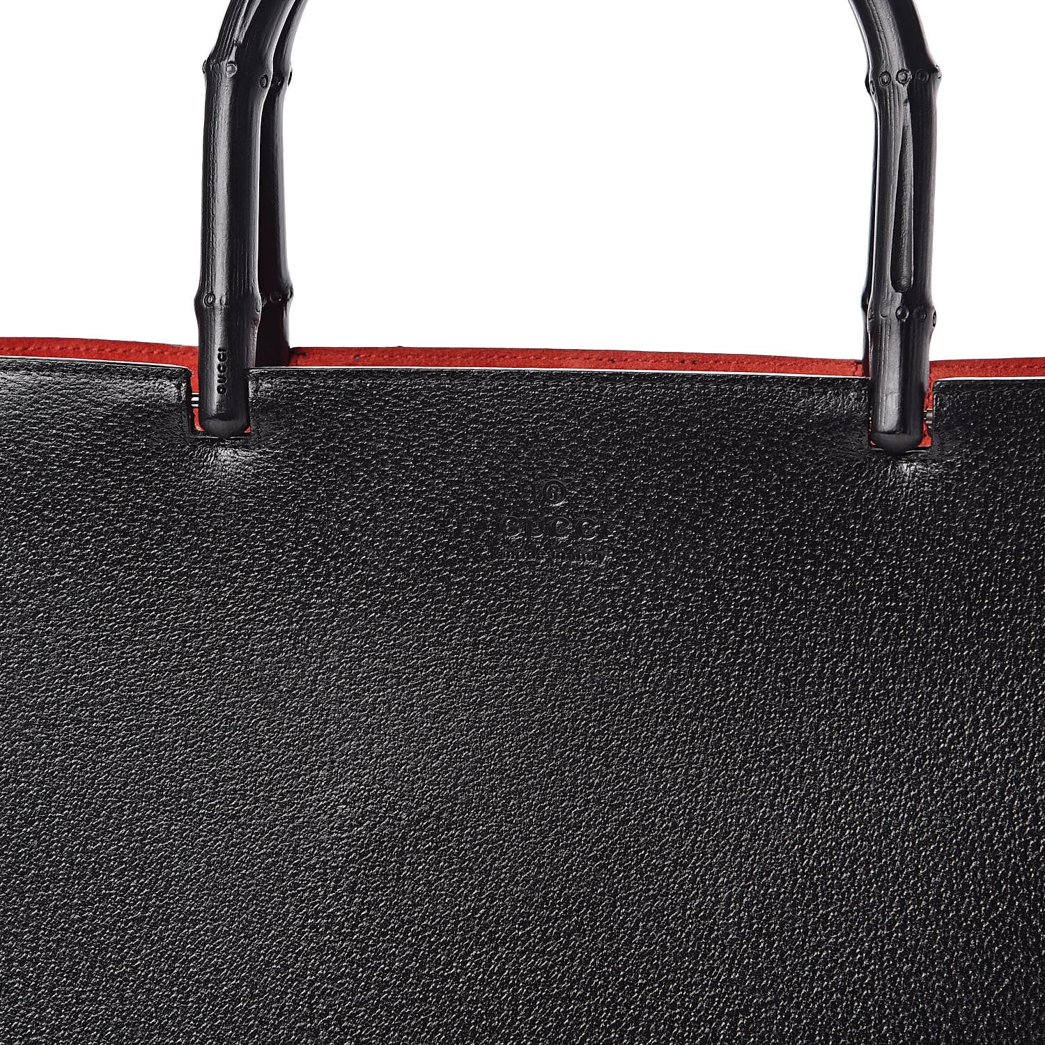 Gucci Calfskin Bamboo Handle Tote Black 10 of 10