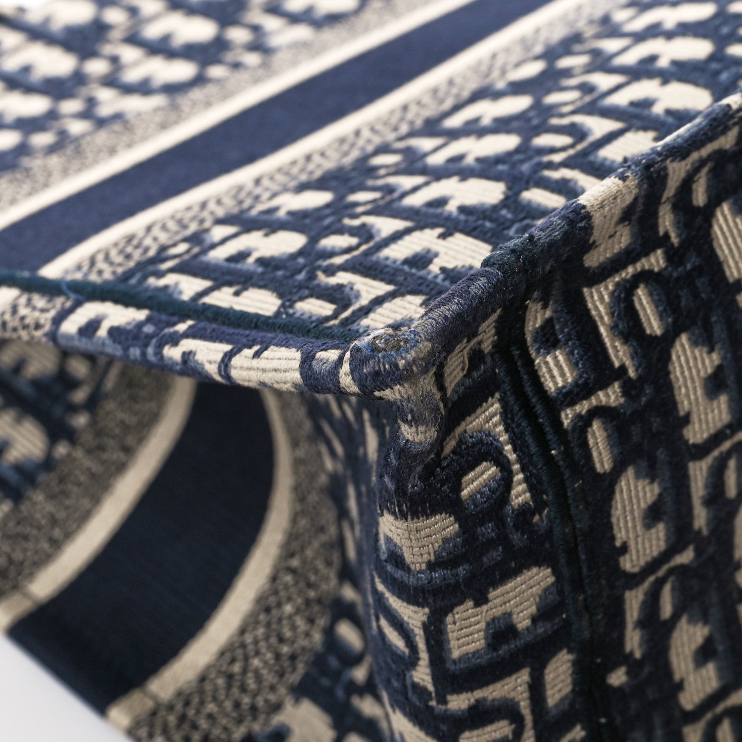 Christian Dior Oblique Medium Book Tote Blue Multicolor 12 of 12