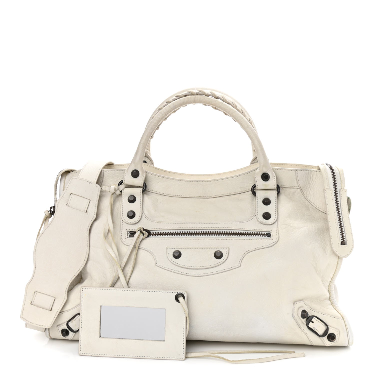 Balenciaga Agneau Classic Hardware City White Light 1 of 12