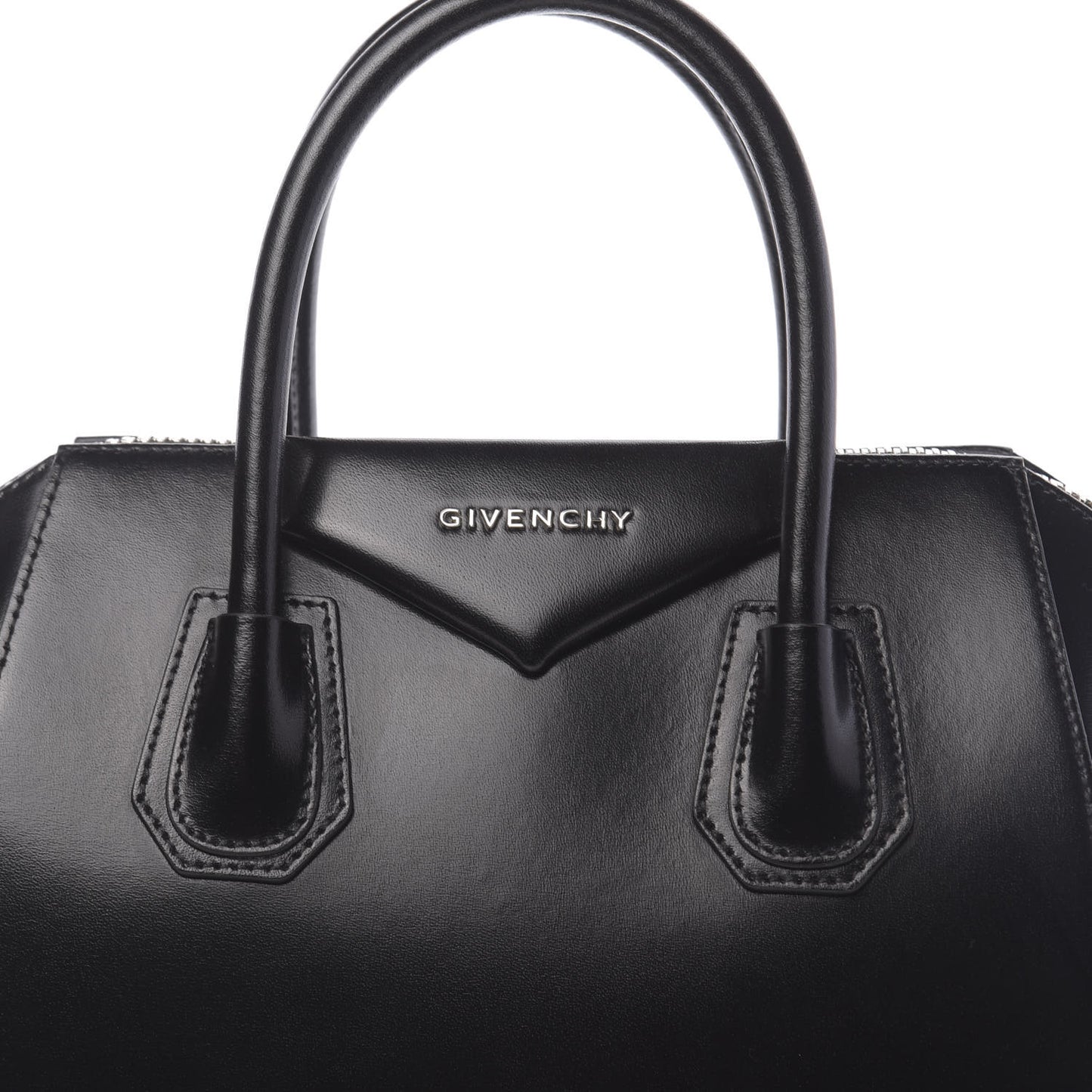 Shiny Lord Calfskin Small Antigona Black