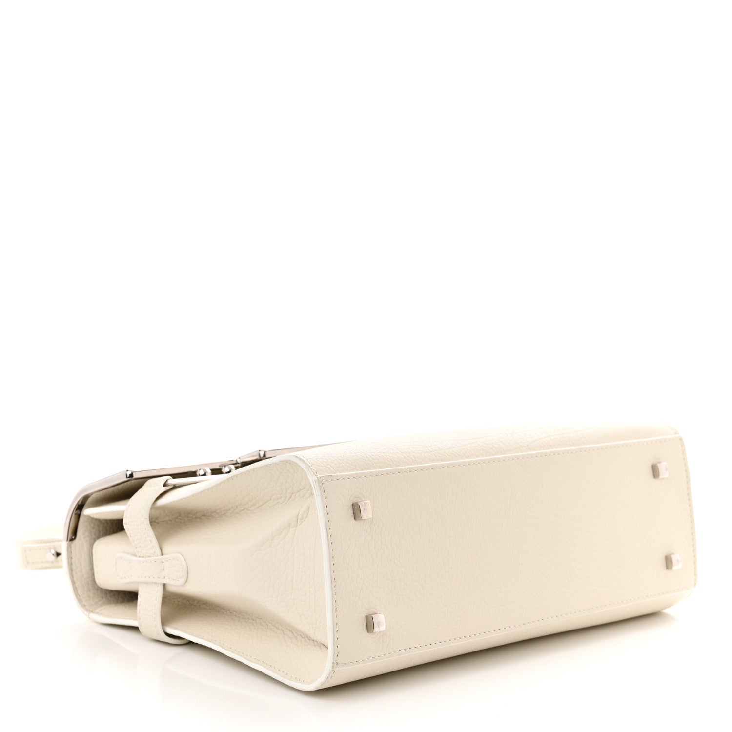 Delvaux Calfskin MM Tempete Satchel White 4 of 10