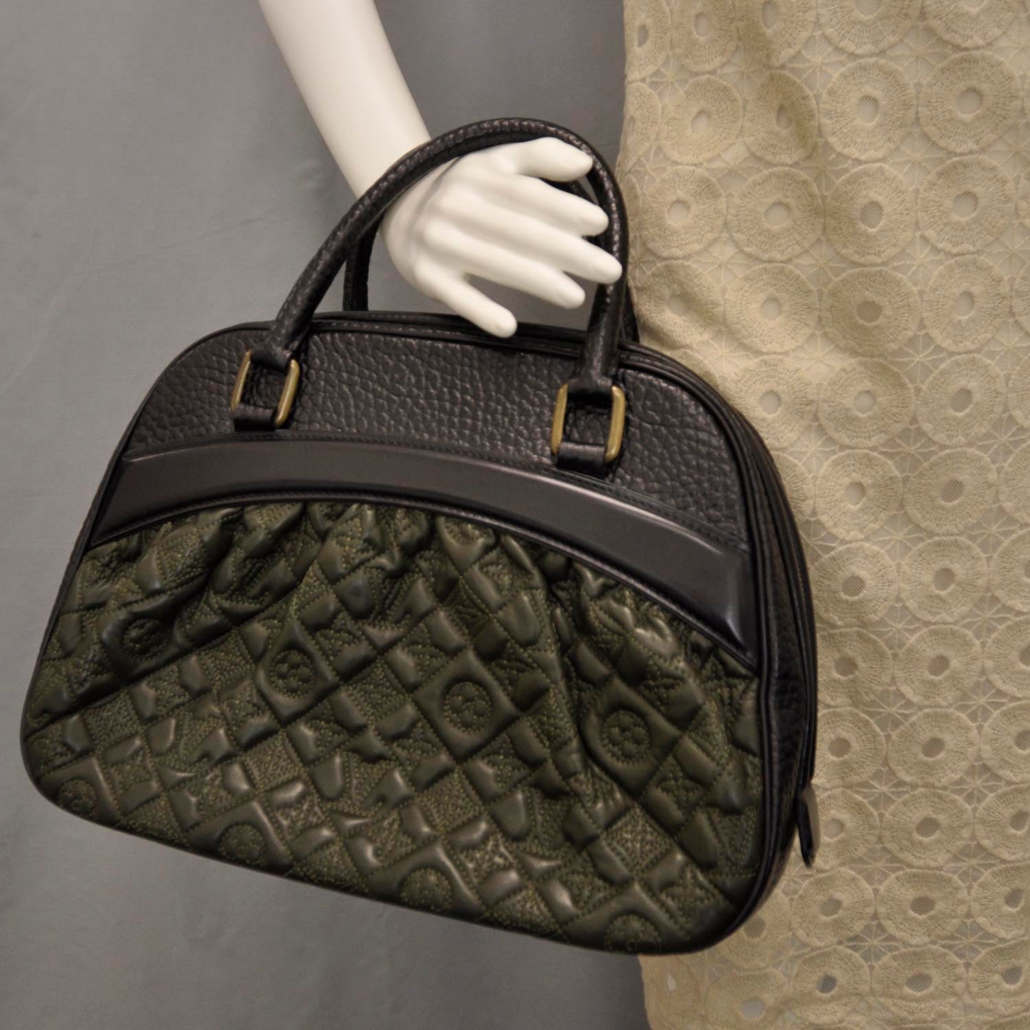 Louis Vuitton Lambskin Vienna Mizi Kaki 2 of 6
