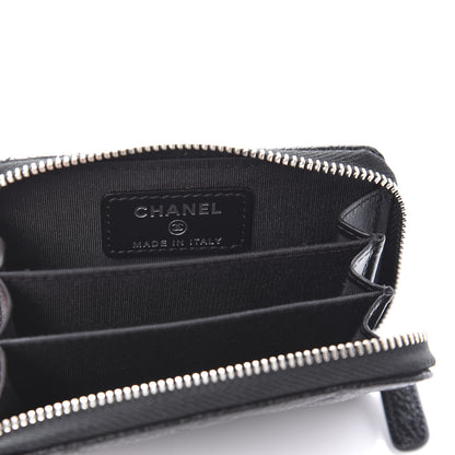 Chanel Caviar Quilted Incognito Zip Coin Purse Black 6 of 9