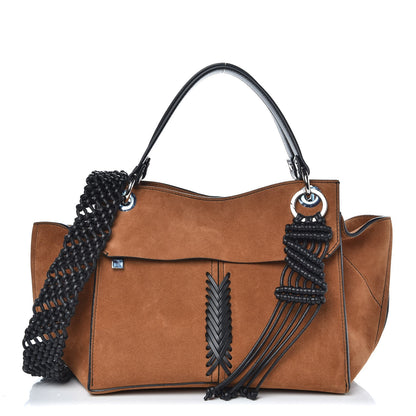 Proenza Schouler Suede Crochet Curl Satchel Wood 1 of 6
