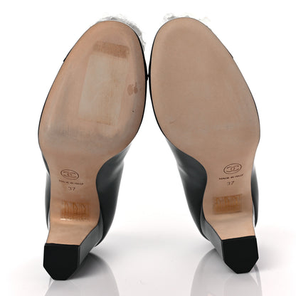 Chanel Patent Camellia CC Cap Toe Pumps 37 Black 6 of 9