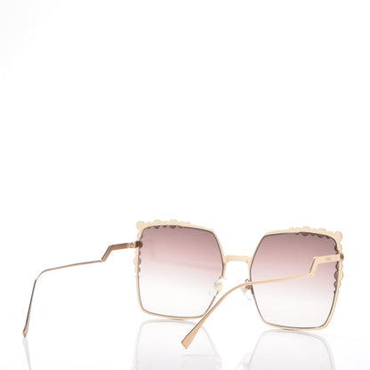 Fendi Square Dots Sunglasses FF 0259/S Gold 3 of 8