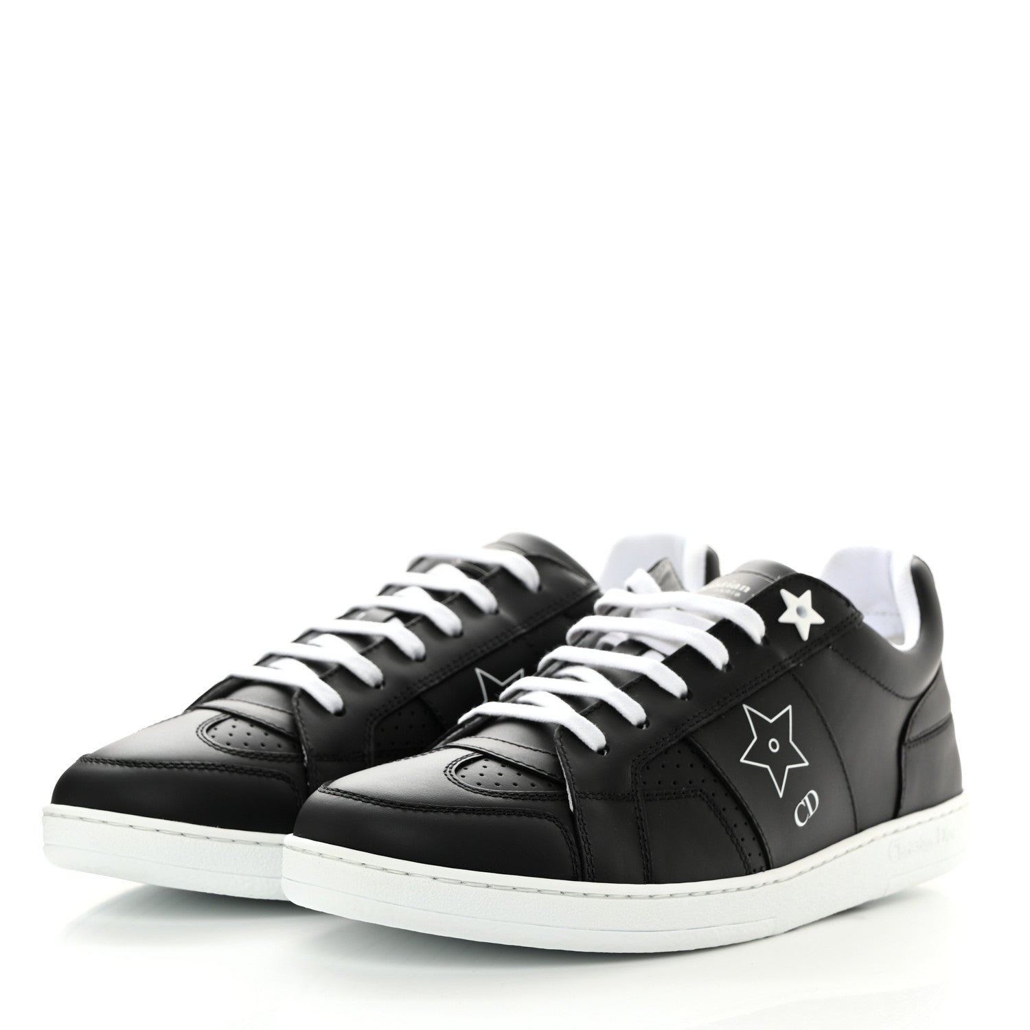 Christian Dior Calfskin Dior Star Ors Low Top Sneakers 39.5 Black 3 of 9