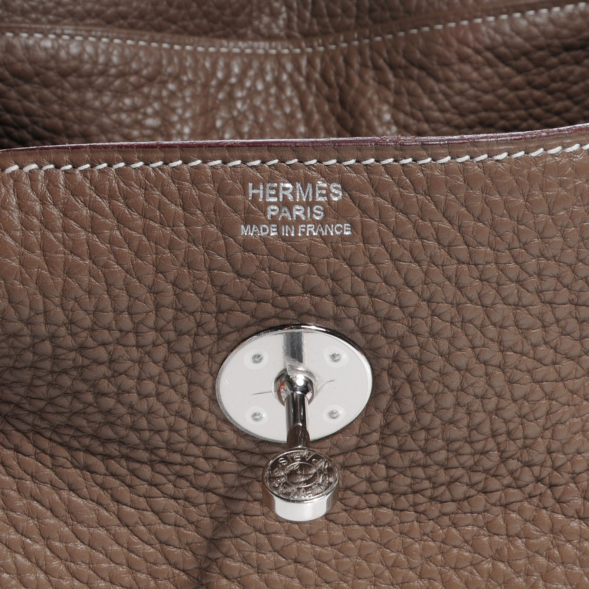 Hermes Taurillon Clemence Lindy 34 Etoupe 6 of 10