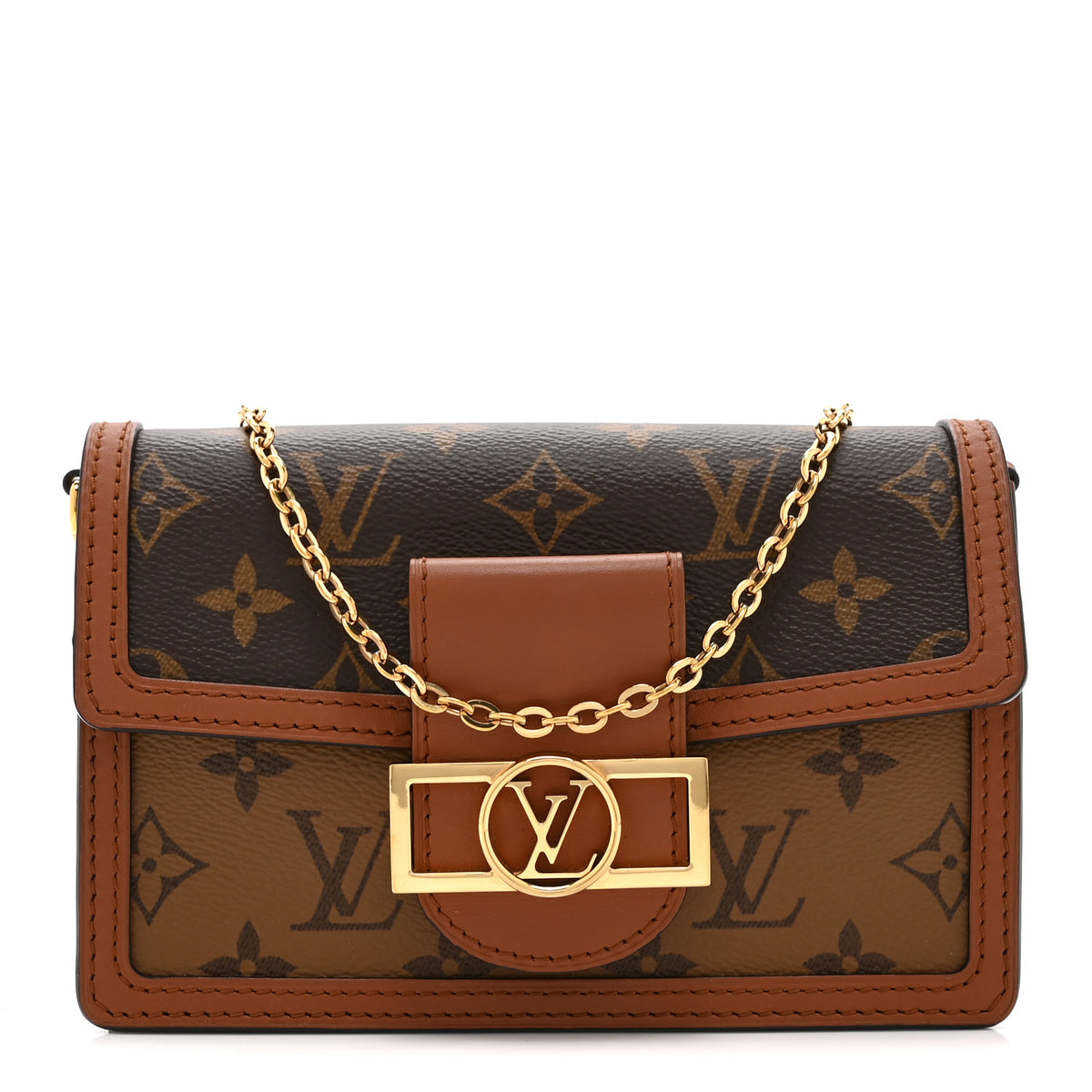 Louis Vuitton Reverse Monogram Dauphine Chain Wallet 1 of 9