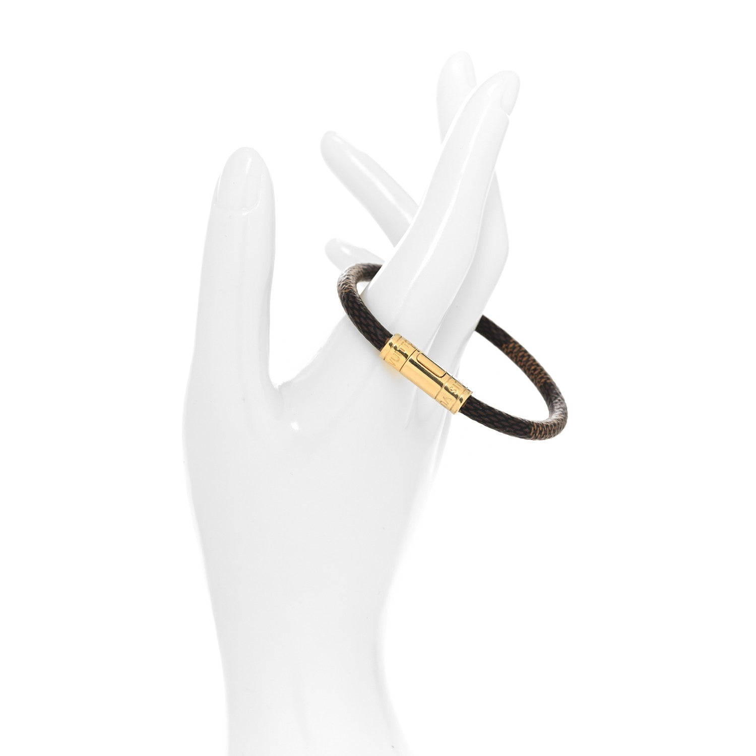 Louis Vuitton Damier Ebene Keep It Bracelet 17 2 of 5