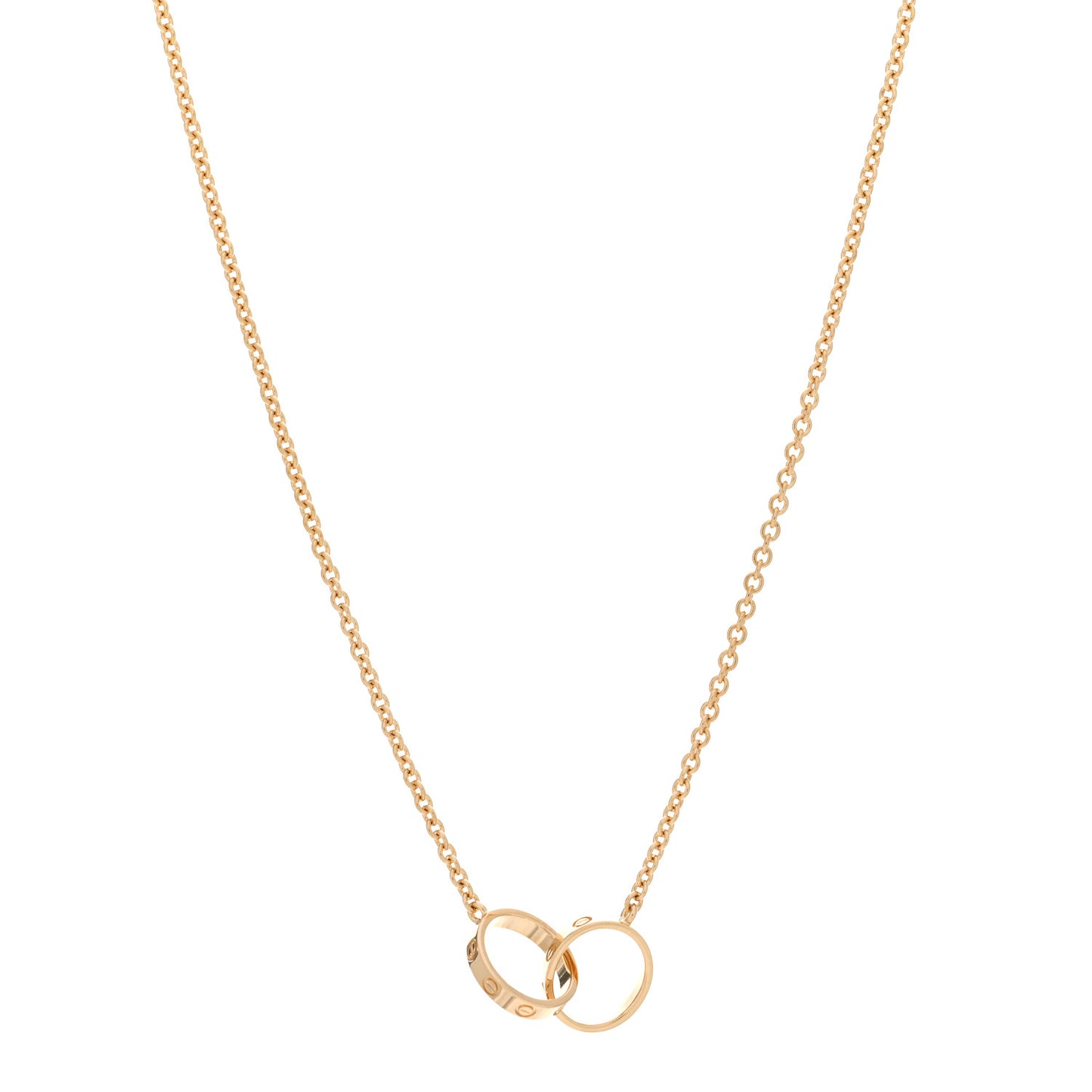 18K Yellow Gold Interlocking LOVE Necklace