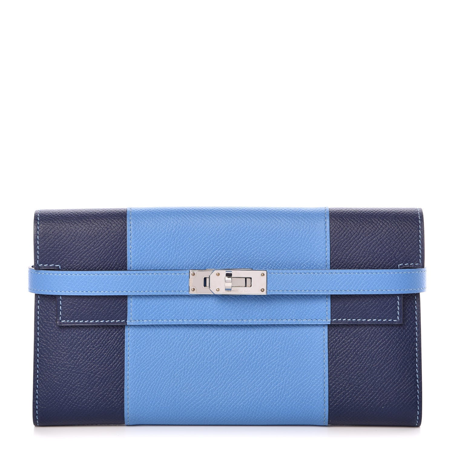 Hermes Epsom Kelly Longue Flag Wallet Bleu Paradis Bleu Saphir 1 of 8