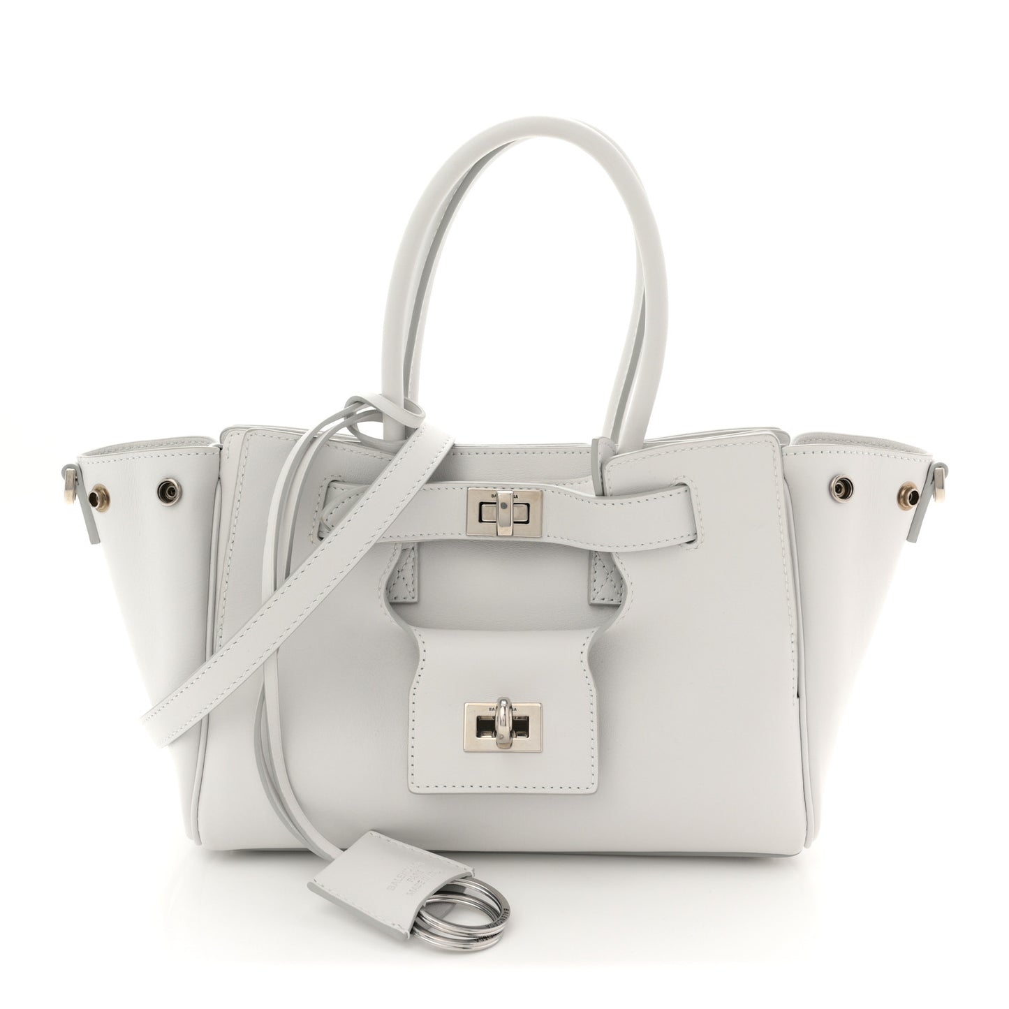 Smooth Calfskin Mini Bel Air Carry All Bag White