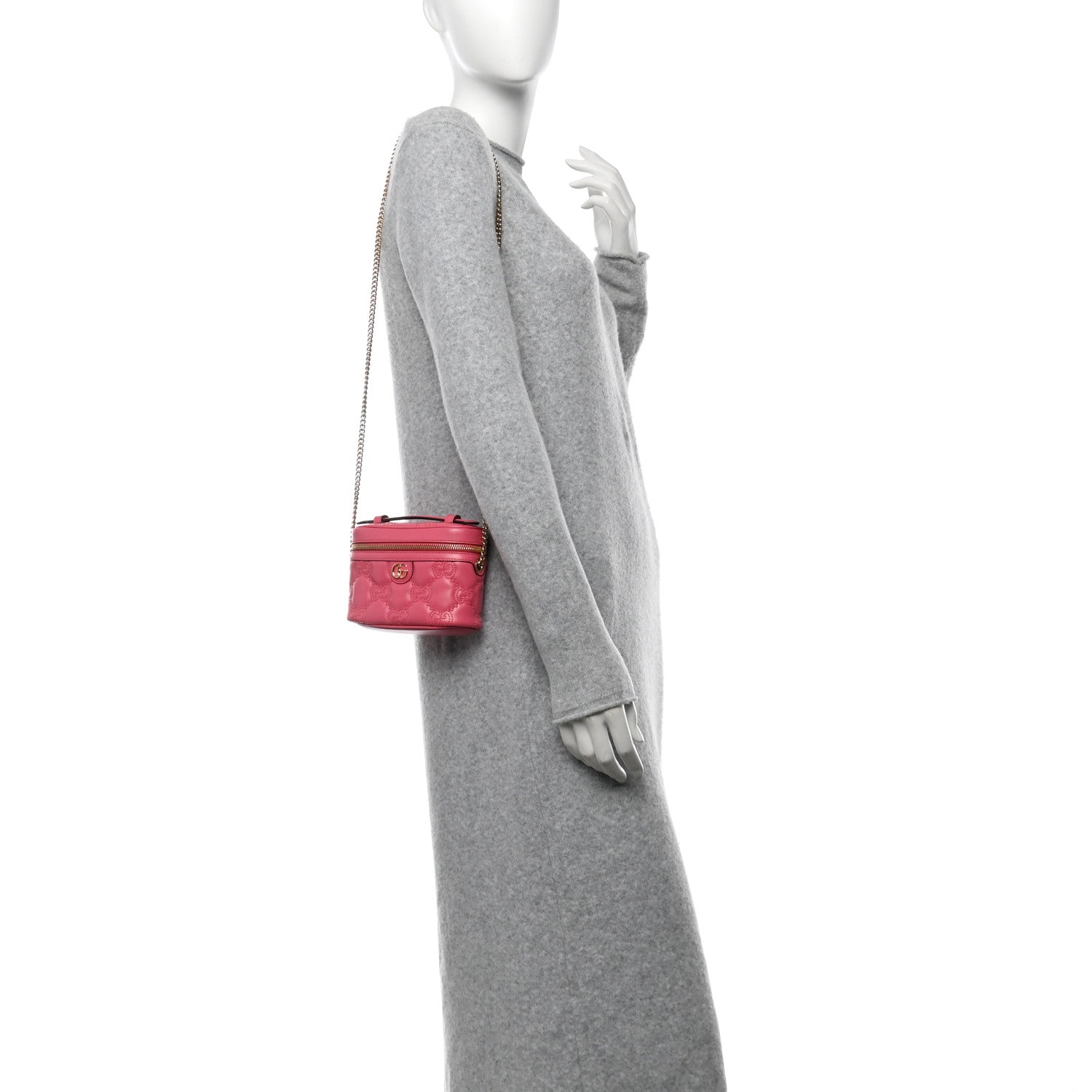 Gucci Calfskin GG Matelasse Mini Top Handle Bag Rhodamine Pink 2 of 10