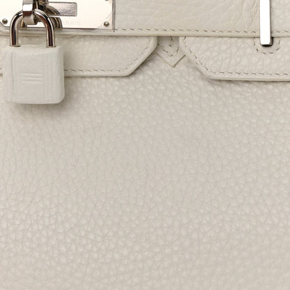 Hermes Taurillon Clemence Birkin 30 White 16 of 18