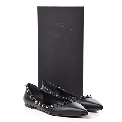 Valentino Garavani Nappa Rockstud Ballerina Flats 38 Black 9 of 9