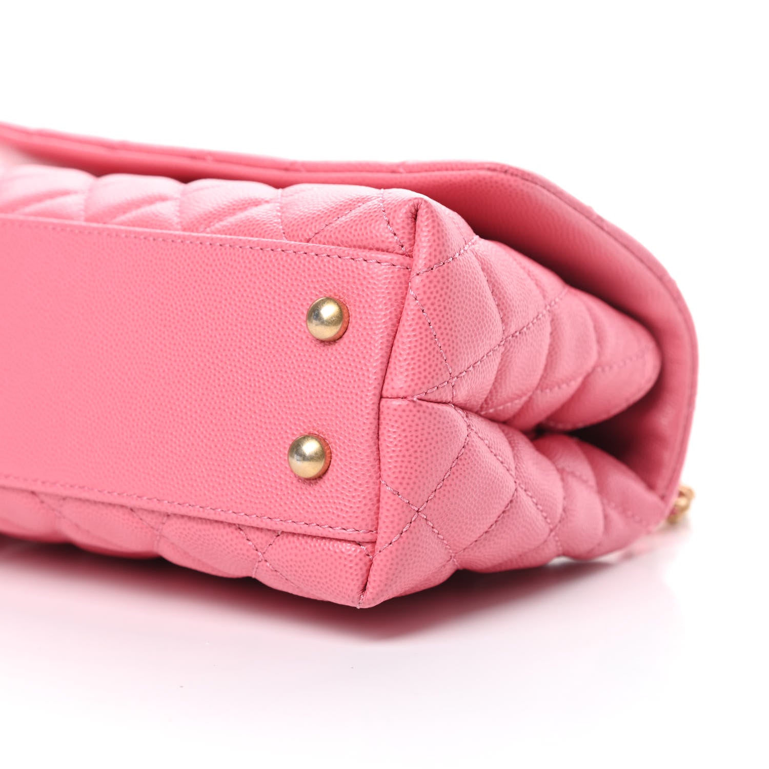 Chanel Caviar Quilted Mini Coco Handle Flap Dark Pink 10 of 11