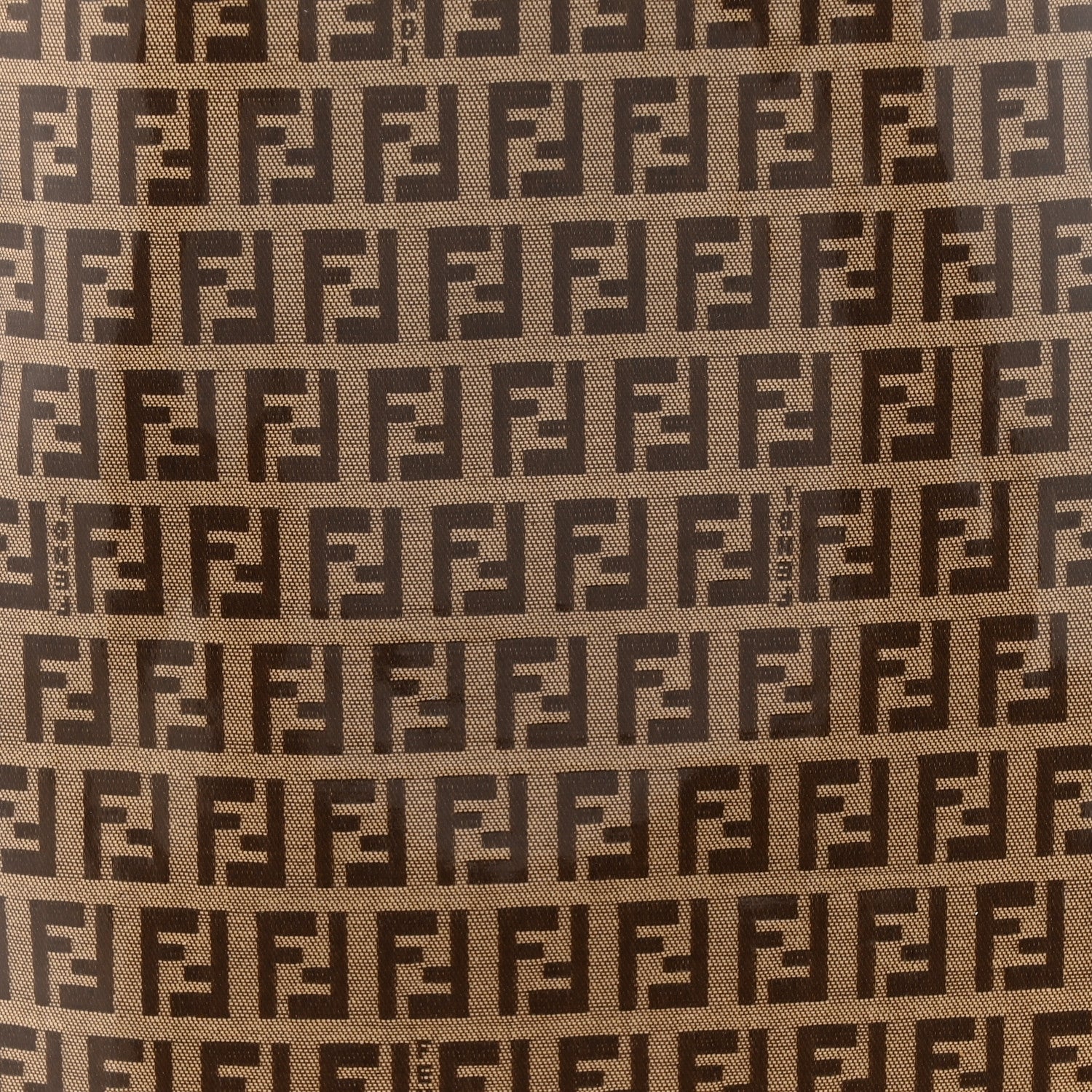 Fendi Vinyl Zucchino Shoulder Bag Tobacco 8 of 15