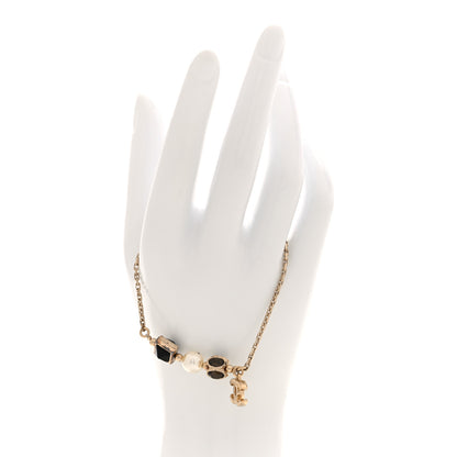 Chanel Enamel Pearl CC Bracelet Gold Black 2 of 4