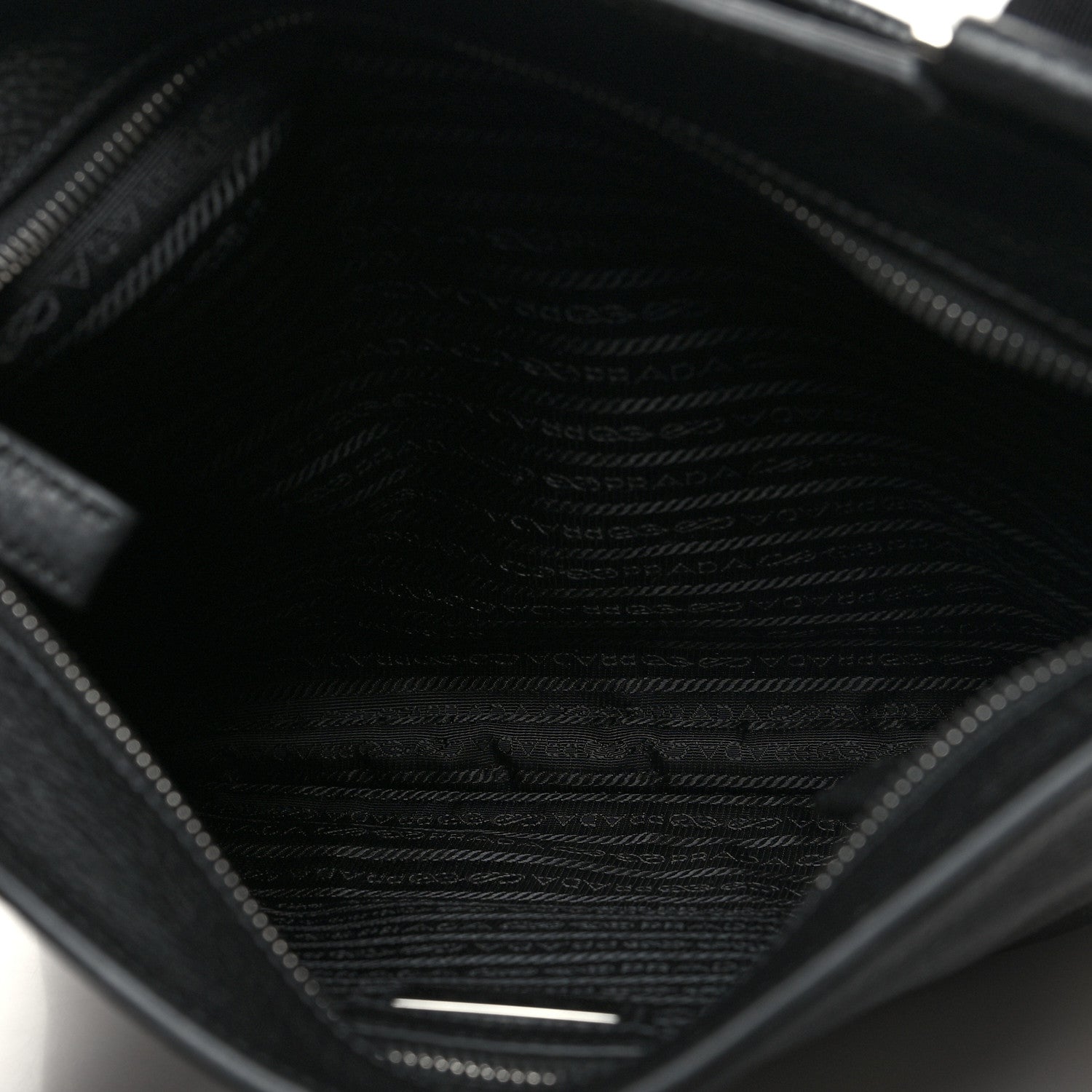 Prada Vitello Daino Flat Messenger Bag Black 5 of 10