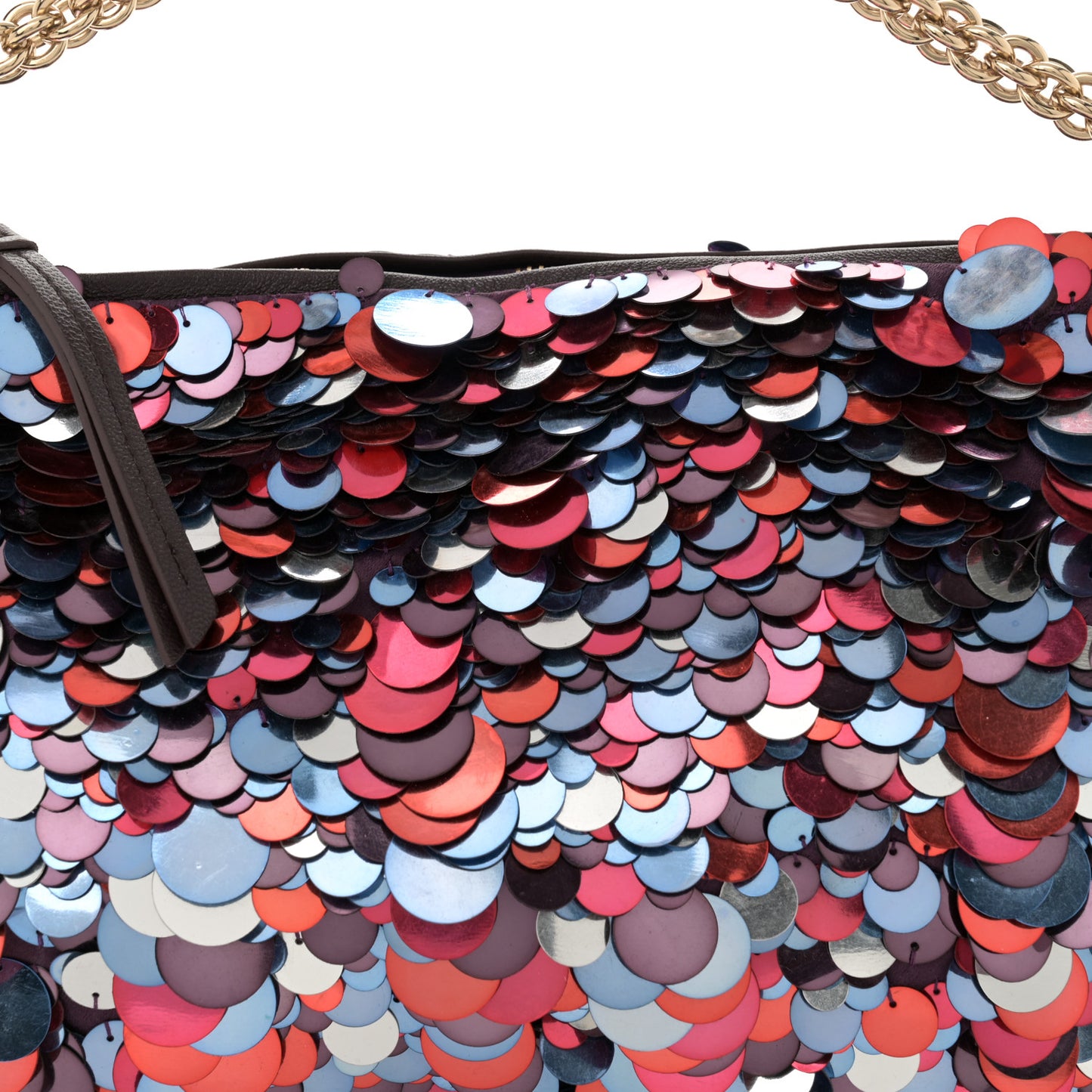 Sequin Maxi Callie Embroidery Bag Raspberry Mix