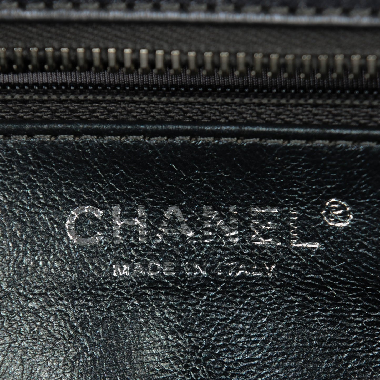 Metallic Aged Calfskin Quilted Large Reissue Camera Case Silver