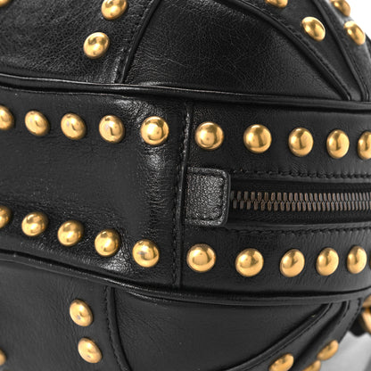 Gucci Calfskin Studded Mini Tifosa Baseball Shaped Shoulder Bag Black 9 of 9